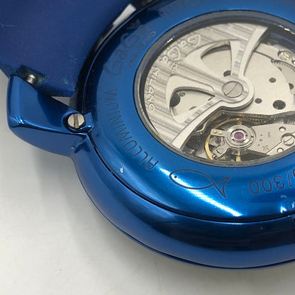 【中古品】【メンズ】 Gaga Milano ガガ・ミラノ MANUALE 48mm FIFA WORLD CUP 2014 ITALY MODEL 5070.1 マヌアーレ48mm FIFAワールドカップ2014 イタリアモデル 腕時計 自動巻き 197-260118-yy-01-tei カラー：ブルー 万代Net店