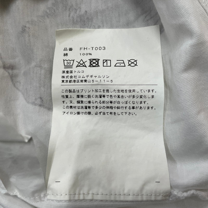 【中古品】【メンズ】 COMME des GARCONS コムデギャルソン × KAWS カウズ 別注 コラボ CDG PRINT S/S TEE FH-T003 CDG プリント ショートスリーブ Tシャツ 半袖 トップス 140-260115-yo-14-fuz サイズ：L カラー：ホワイト 万代Net店