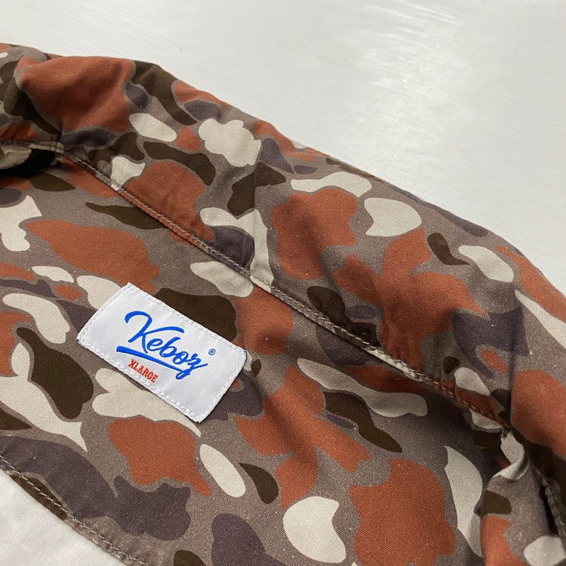 【中古品】【メンズ】 KEBOZ ケボズ 25AW WASHED COTTON CONCEALABLE HOOD JACKET ウォッシュド コットン コンシール フード ジャケット アウター 142-260116-ks-08-fuzh サイズ：XL カラー：カモフラージュ 万代Net店