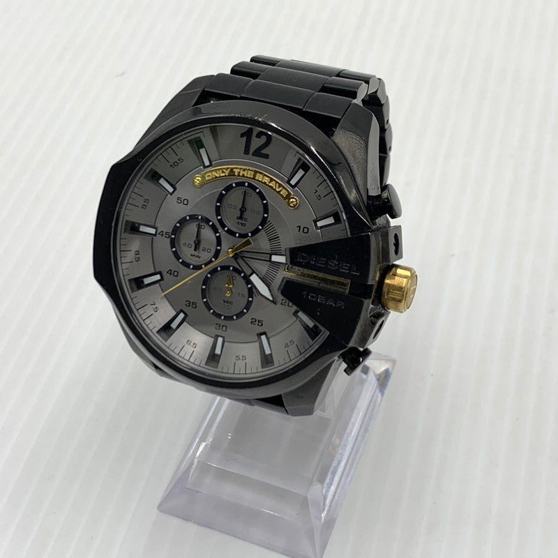 【中古品】【メンズ】 DIESEL ディーゼル MEGA CHIEF WATCH DZ-4479 メガチーフ ウォッチ 腕時計 197-261008-ss-09-teih カラー：ブラック 万代Net店