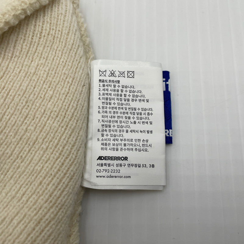 【中古品】【メンズ】 ADERERROR アーダーエラー LOGO KNIT CAP BMSGFYHW502OTF ニット帽 帽子 188-260704-yo-05-tei サイズ：FREE カラー：アイボリー 万代Net店