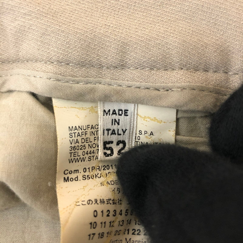 【現状渡し品】【メンズ】 MARTIN MARGIELA マルタンマルジェラ SLACKS PANTS S39302 スラックス パンツ ボトムス 152-260117-yy-09-tei サイズ：52 カラー：ベージュ 万代Net店