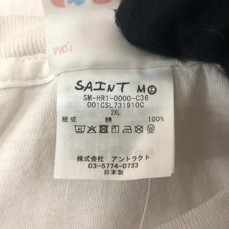 【中古品】【メンズ】 A BATHING APE アベイシングエイプ × SAINT Mxxxxxx SAINT MICHAEL セントマイケル 別注 コラボ 25AW GENERATION TEE SM-HR1-0000-C36 ジェネレーション Tシャツ 半袖 トップス 142-260117-yy-01-tei サイズ：2XL カラー：ホワイト 万代Net店