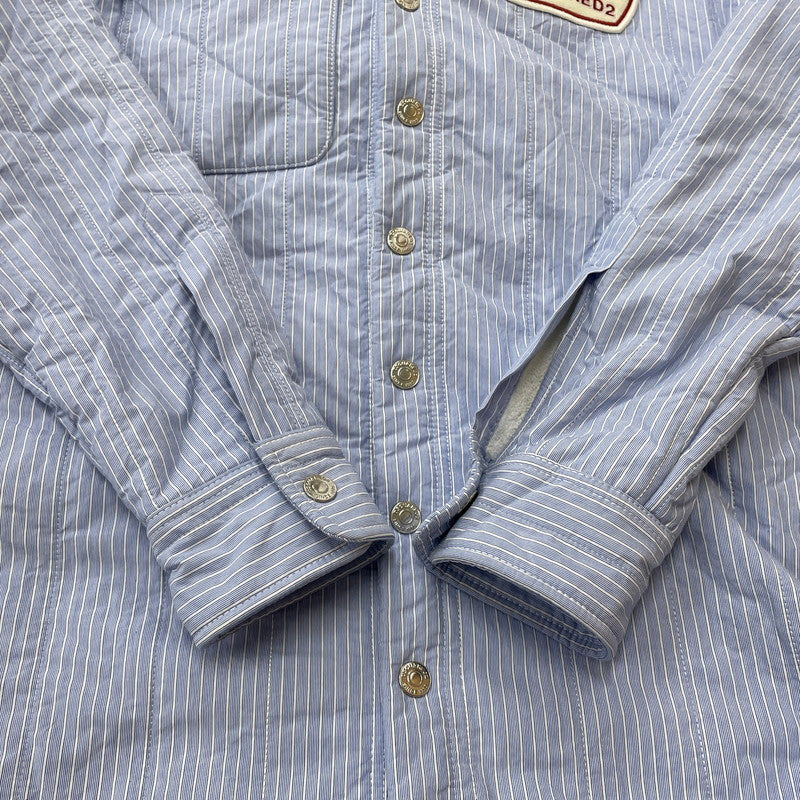 【中古品】【メンズ】 DSQUARED2 ディースクエアード COTTON JACKET S71DM0608 S76716 コットン ジャケット アウター 141-260117-ko-11-fuz サイズ：XS カラー：ストライプ 万代Net店