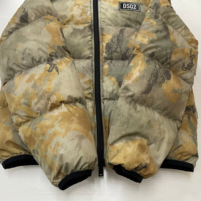 【中古品】【メンズ】 DSQUARED2 ディースクエアード CAMOUFLAGE DOWN JACKET S74AM1211 カモフラージュ ダウンジャケット アウター フーディ 141-260117-ko-14-tei サイズ：44 カラー：カモフラ 万代Net店