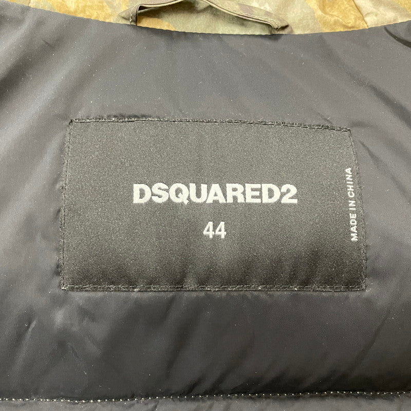 【中古品】【メンズ】 DSQUARED2 ディースクエアード CAMOUFLAGE DOWN JACKET S74AM1211 カモフラージュ ダウンジャケット アウター フーディ 141-260117-ko-14-tei サイズ：44 カラー：カモフラ 万代Net店