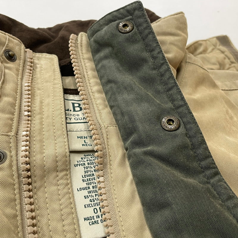 【中古品】【メンズ】 L.L.Bean エルエルビーン WOOL LINER NYLON COAT ウールライナー ナイロン コート アウター ジャケット 144-260117-ko-16-tei サイズ：L カラー：ベージュ 万代Net店