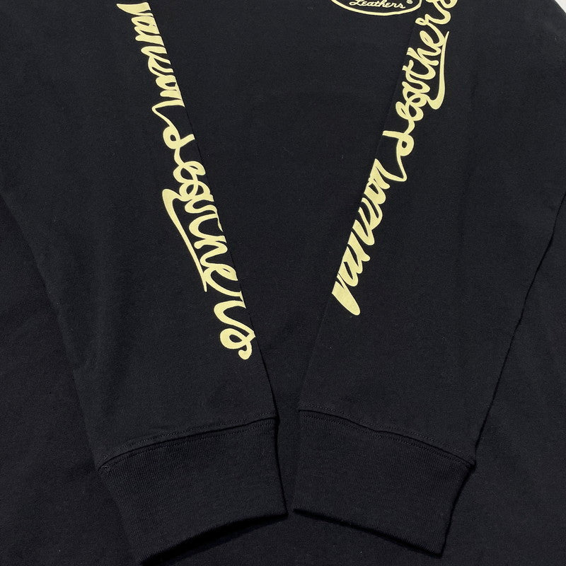 【中古品】【メンズ】 ANSON アンソン PRINT L/S TEE SP-T-44 プリント ロング スリーブ Tシャツ 長袖 トップス 145-260807-sa-07-tei サイズ：XL カラー：ブラック 万代Net店