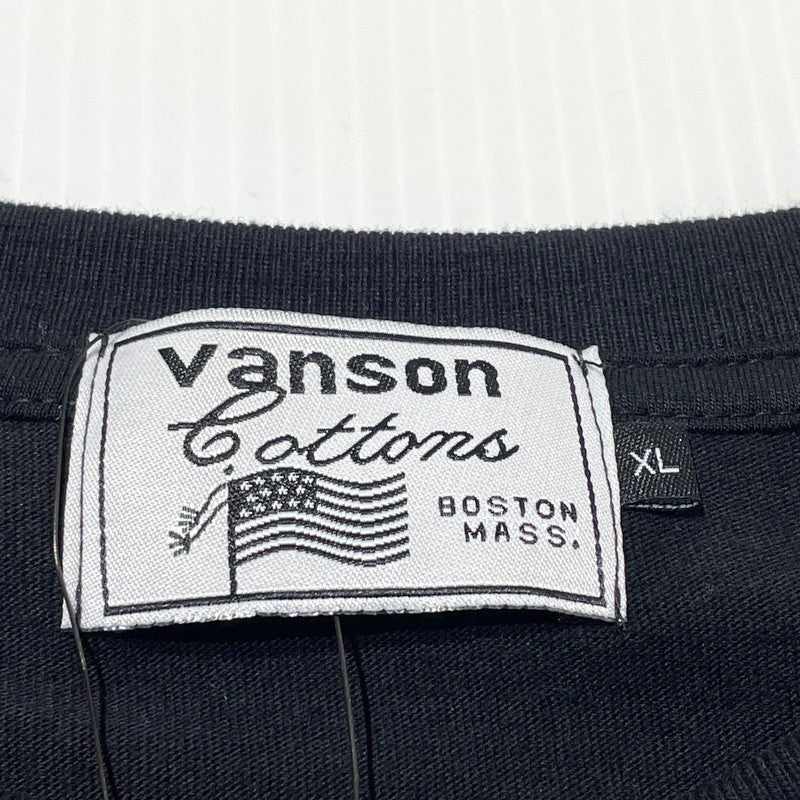 【中古品】【メンズ】 ANSON アンソン PRINT L/S TEE SP-T-44 プリント ロング スリーブ Tシャツ 長袖 トップス 145-260807-sa-07-tei サイズ：XL カラー：ブラック 万代Net店