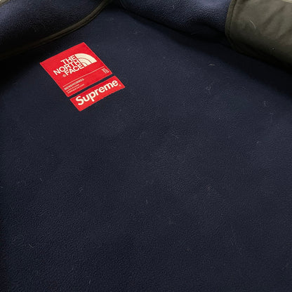 【中古品】【メンズ】 Supreme シュプリーム × THE NORTH FACE ザ・ノースフェイス 別注 コラボ 21AW BLEACHED DENIM PRINT FLEECE JACKET ""INDIGO"" NA52100I ブリーチド デニム プリント フリース ジャケット ライトアウター 149-260119-yo-16-fuz サイズ：XL カラー：インディゴ 万代Net店