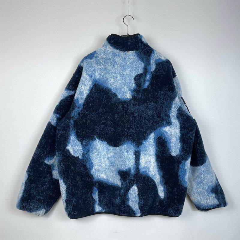 【中古品】【メンズ】 Supreme シュプリーム × THE NORTH FACE ザ・ノースフェイス 別注 コラボ 21AW BLEACHED DENIM PRINT FLEECE JACKET ""INDIGO"" NA52100I ブリーチド デニム プリント フリース ジャケット ライトアウター 149-260119-yo-16-fuz サイズ：XL カラー：インディゴ 万代Net店