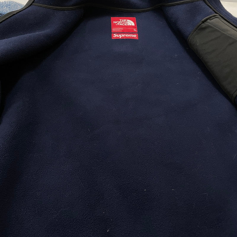 【中古品】【メンズ】 Supreme シュプリーム × THE NORTH FACE ザ・ノースフェイス 別注 コラボ 21AW BLEACHED DENIM PRINT FLEECE JACKET ""INDIGO"" NA52100I ブリーチド デニム プリント フリース ジャケット ライトアウター 149-260119-yo-16-fuz サイズ：XL カラー：インディゴ 万代Net店