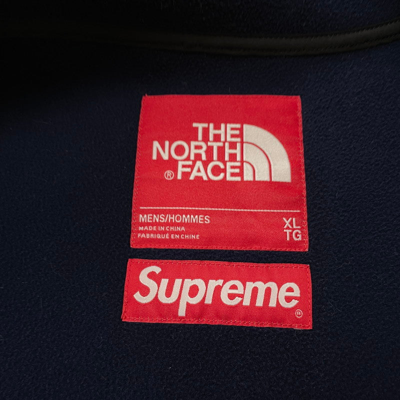 【中古品】【メンズ】 Supreme シュプリーム × THE NORTH FACE ザ・ノースフェイス 別注 コラボ 21AW BLEACHED DENIM PRINT FLEECE JACKET ""INDIGO"" NA52100I ブリーチド デニム プリント フリース ジャケット ライトアウター 149-260119-yo-16-fuz サイズ：XL カラー：インディゴ 万代Net店