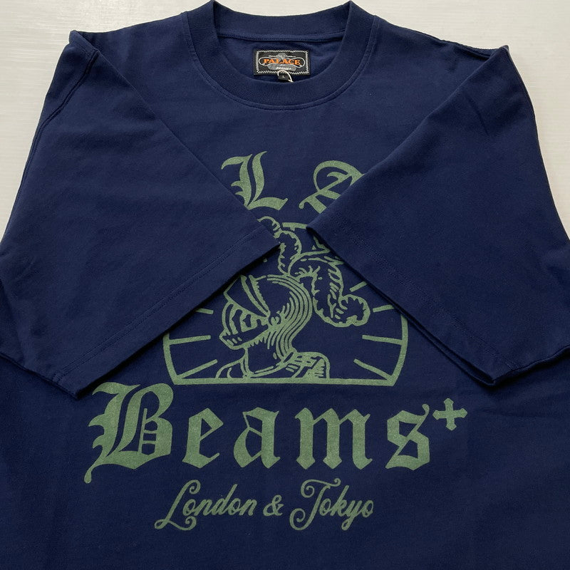 【中古品】【メンズ】 BEAMS HEART ビームスハート × PALACE パレス 別注 コラボ GRAPHIC TEE 38-08-0048-156 グラフィック Tシャツ 半袖 トップス 142-260119-yy-22-tei サイズ：L カラー：ネイビー 万代Net店