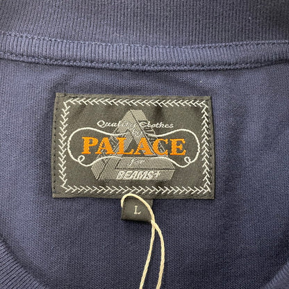 【中古品】【メンズ】 BEAMS HEART ビームスハート × PALACE パレス 別注 コラボ GRAPHIC TEE 38-08-0048-156 グラフィック Tシャツ 半袖 トップス 142-260119-yy-22-tei サイズ：L カラー：ネイビー 万代Net店