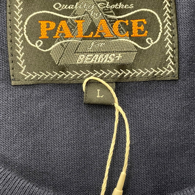 【中古品】【メンズ】 BEAMS HEART ビームスハート × PALACE パレス 別注 コラボ GRAPHIC TEE 38-08-0048-156 グラフィック Tシャツ 半袖 トップス 142-260119-yy-22-tei サイズ：L カラー：ネイビー 万代Net店