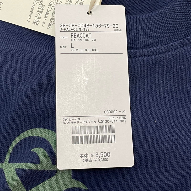 【中古品】【メンズ】 BEAMS HEART ビームスハート × PALACE パレス 別注 コラボ GRAPHIC TEE 38-08-0048-156 グラフィック Tシャツ 半袖 トップス 142-260119-yy-22-tei サイズ：L カラー：ネイビー 万代Net店