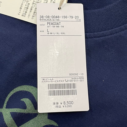 【中古品】【メンズ】 BEAMS HEART ビームスハート × PALACE パレス 別注 コラボ GRAPHIC TEE 38-08-0048-156 グラフィック Tシャツ 半袖 トップス 142-260119-yy-22-tei サイズ：L カラー：ネイビー 万代Net店