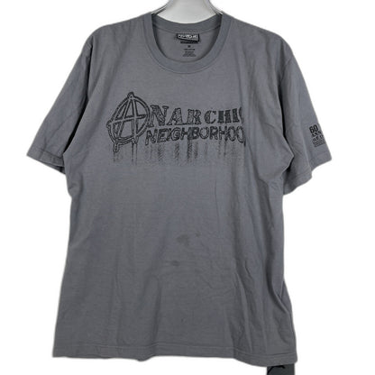【中古品】【メンズ】 NEIGHBORHOOD ネイバーフッド × ANARCHIC ADJUSTMENT アナーキック アジャストメント 別注 コラボ S/S TEE 242PCAJN-ST02S ショートスリーブ Tシャツ 半袖 トップス 142-260119-yy-20-tei サイズ：M カラー：グレー 万代Net店