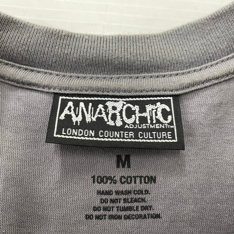 【中古品】【メンズ】 NEIGHBORHOOD ネイバーフッド × ANARCHIC ADJUSTMENT アナーキック アジャストメント 別注 コラボ S/S TEE 242PCAJN-ST02S ショートスリーブ Tシャツ 半袖 トップス 142-260119-yy-20-tei サイズ：M カラー：グレー 万代Net店