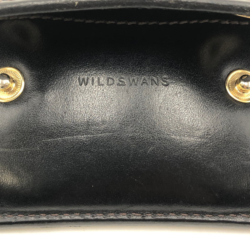 【現状渡し品】【メンズ】 WILDSWANS ワイルドスワンズ SADDLE PULL UP TONGUE サドル プルアップ タング 財布 コインケース 小銭入れ 200-260118-yy-03-tei カラー：ブラック 万代Net店