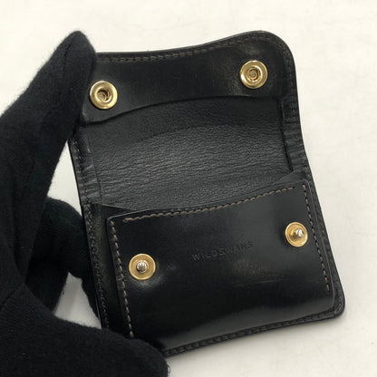 【現状渡し品】【メンズ】 WILDSWANS ワイルドスワンズ SADDLE PULL UP TONGUE サドル プルアップ タング 財布 コインケース 小銭入れ 200-260118-yy-03-tei カラー：ブラック 万代Net店