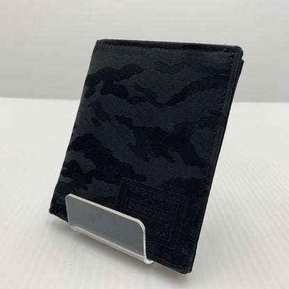 【中古品】【メンズ】 PORTER ポーター GHILLIE WALLET ギリー ウォレット 財布 二つ折り ウッドランドカモ 200-260712-ko-08-tei カラー：ブラック 万代Net店