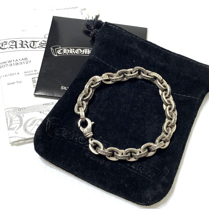 【中古品】【メンズ】 CHROME HEARTS クロムハーツ PAPER CHAIN LRG 8INCH ペーパー チェーン ラージ 8インチ ブレスレット アクセサリー 925 190-261027-ko-02-teih カラー：シルバー 万代Net店
