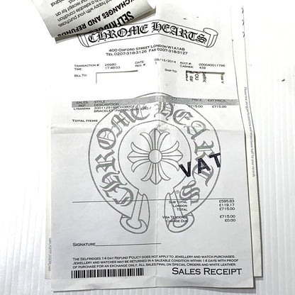 【中古品】【メンズ】 CHROME HEARTS クロムハーツ PAPER CHAIN LRG 8INCH ペーパー チェーン ラージ 8インチ ブレスレット アクセサリー 925 190-261027-ko-02-teih カラー：シルバー 万代Net店