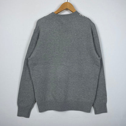 【中古美品】【メンズ】 HYSTERIC GLAMOUR ヒステリックグラマー GUITAR GIRL SWEATER 02251NS01290 ギターガール セーター 長袖 トップス ニット 140-260124-yy-03-fuz サイズ：S カラー：グレー 万代Net店