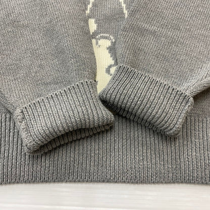 【中古美品】【メンズ】 HYSTERIC GLAMOUR ヒステリックグラマー GUITAR GIRL SWEATER 02251NS01290 ギターガール セーター 長袖 トップス ニット 140-260124-yy-03-fuz サイズ：S カラー：グレー 万代Net店