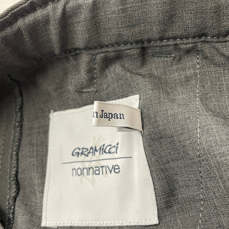 【中古品】【メンズ】 nonnative ノンネイティブ × GRAMICCI グラミチ 別注 コラボ 25AW WALKER ST EASY PANTS POLY TWILL STRETCH SOLOTEX NN-P4755 ウォーカー ST イージーパンツ ポリツイル ストレッチ ソロテックス ボトムス 151-260123-ks-22-tei サイズ：3 カラー：チャコールグレー 万代Net店