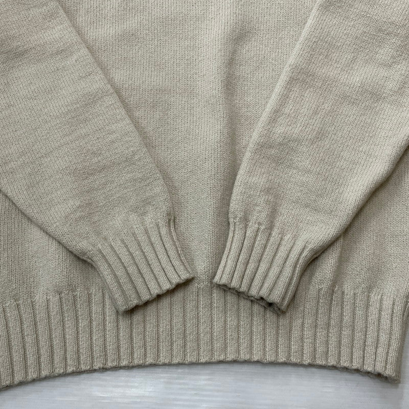 【中古品】【メンズ】 STUSSY ステューシー SURFMAN MERINO COTTON SWEATER 117276 サーフマン メリノコットン セーター 長袖 トップス 142-260123-ks-08-fuz サイズ：S カラー：アイボリー 万代Net店