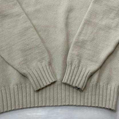 【中古品】【メンズ】 STUSSY ステューシー SURFMAN MERINO COTTON SWEATER 117276 サーフマン メリノコットン セーター 長袖 トップス 142-260123-ks-08-fuz サイズ：S カラー：アイボリー 万代Net店