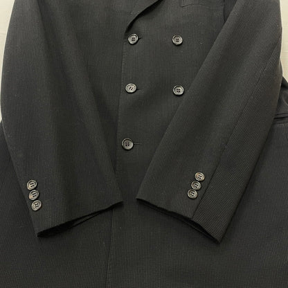 【中古品】【メンズ】 LQ MEN エルキュー・メン DOUBLE SUITJACKET 0373-04-153-75 ダブル スーツ ジャケット ライトアウター 140-260123-ks-13-tei サイズ：M カラー：ブラック 万代Net店