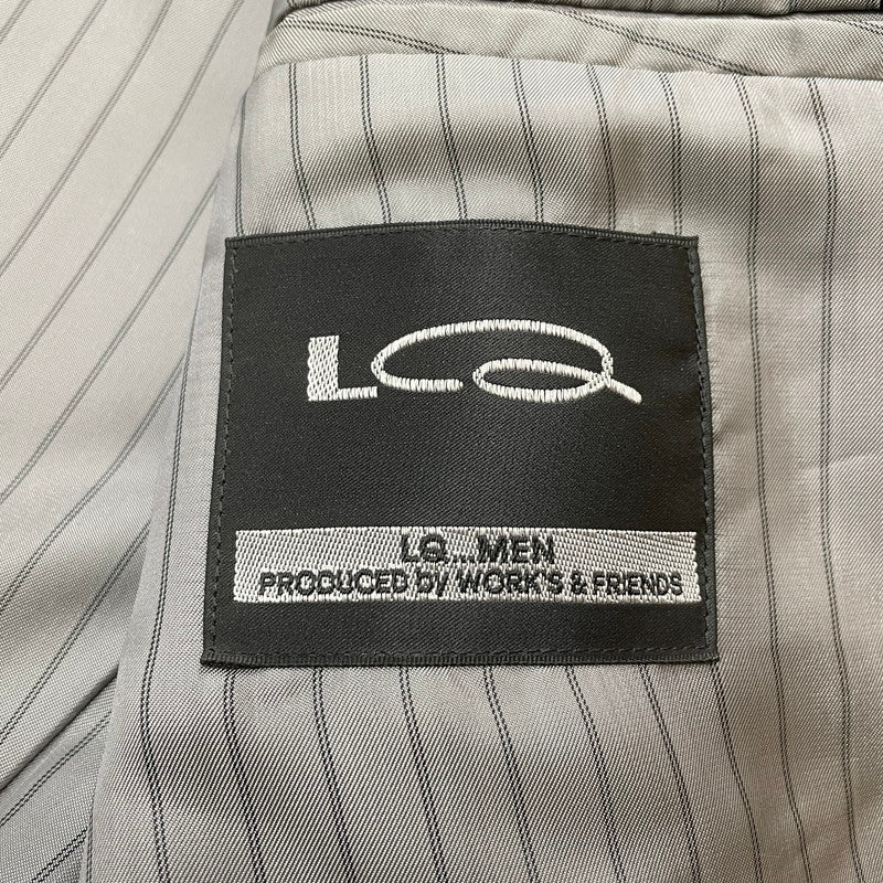 【中古品】【メンズ】 LQ MEN エルキュー・メン DOUBLE SUITJACKET 0373-04-153-75 ダブル スーツ ジャケット ライトアウター 140-260123-ks-13-tei サイズ：M カラー：ブラック 万代Net店