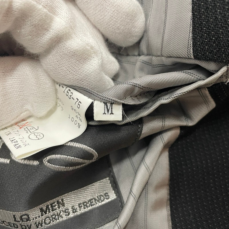 【中古品】【メンズ】 LQ MEN エルキュー・メン DOUBLE SUITJACKET 0373-04-153-75 ダブル スーツ ジャケット ライトアウター 140-260123-ks-13-tei サイズ：M カラー：ブラック 万代Net店
