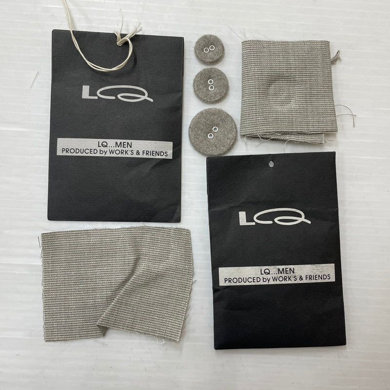 【ジャンク品】【メンズ】 LQ MEN エルキュー・メン SINGLE JACKET SET UP 0374-04-221-83 シングルジャケット セットアップ ライトアウター 140-260123-ks-12-tei サイズ：M カラー：グレー 万代Net店