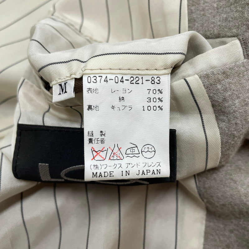 【ジャンク品】【メンズ】 LQ MEN エルキュー・メン SINGLE JACKET SET UP 0374-04-221-83 シングルジャケット セットアップ ライトアウター 140-260123-ks-12-tei サイズ：M カラー：グレー 万代Net店