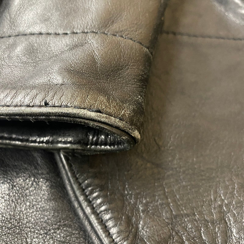【中古品】【メンズ】 KUDSAK クッドサック LEATHER JACKET レザー ジャケット ライトアウター 145-260123-yy-08-tei サイズ：XXL カラー：ブラック 万代Net店