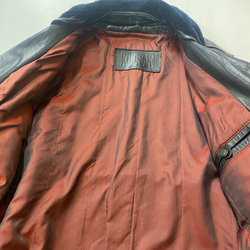 【中古品】【メンズ】 KUDSAK クッドサック LEATHER JACKET レザー ジャケット ライトアウター 145-260123-yy-08-tei サイズ：XXL カラー：ブラック 万代Net店