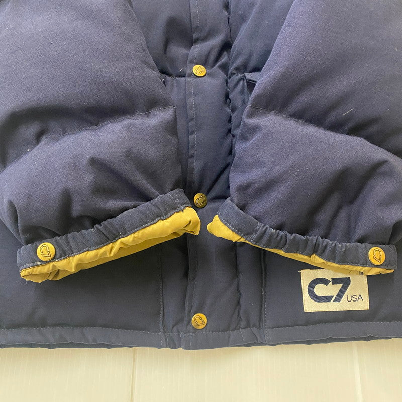 【中古品】【メンズ】 CAMP7 キャンプセブン 70~80's DOWN JACKET VINTAGE 70~80年代 ダウンジャケット アウター USA製 ヴィンテージ 144-260123-yy-05-tei サイズ：M カラー：ネイビー 万代Net店