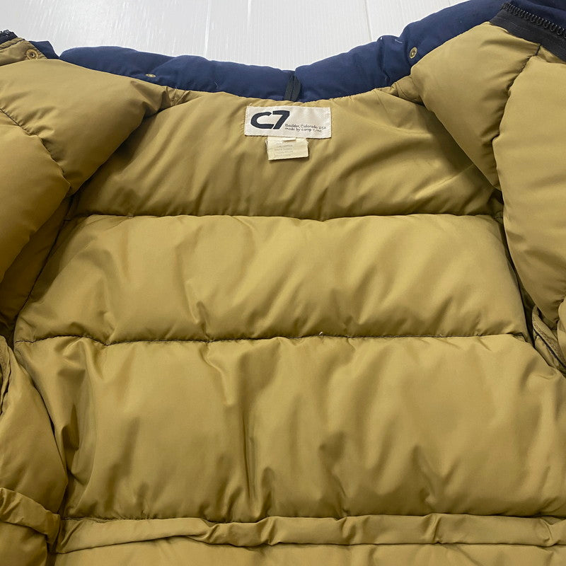【中古品】【メンズ】 CAMP7 キャンプセブン 70~80's DOWN JACKET VINTAGE 70~80年代 ダウンジャケット アウター USA製 ヴィンテージ 144-260123-yy-05-tei サイズ：M カラー：ネイビー 万代Net店