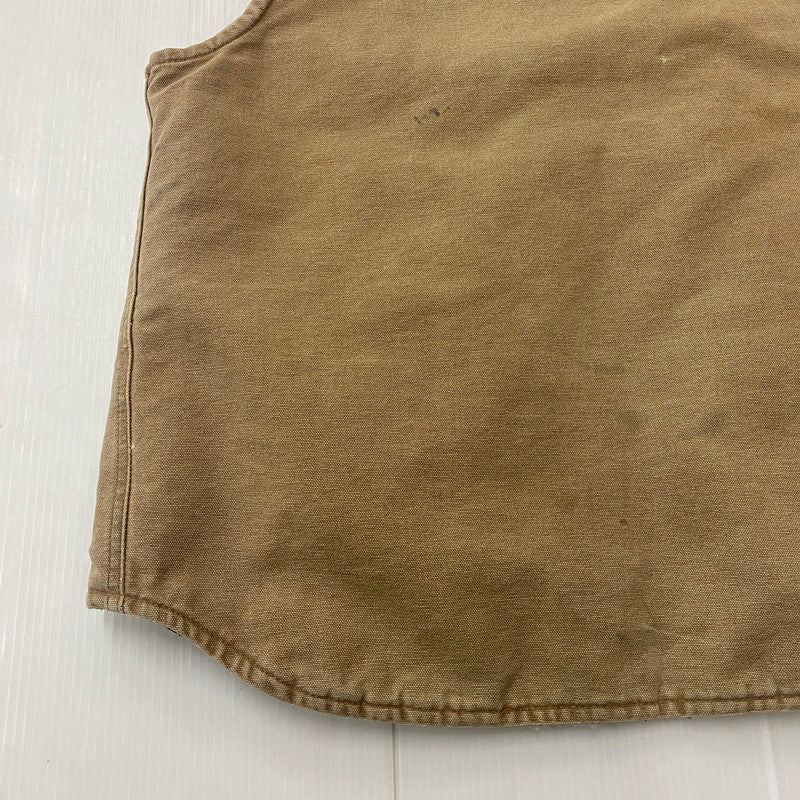 【現状渡し品】【メンズ】 Carhartt カーハート DUCK VEST ダック ベスト ライトアウター 145-260123-yy-01-fuz サイズ：M カラー：ベージュ 万代Net店