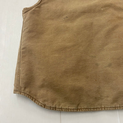【現状渡し品】【メンズ】 Carhartt カーハート DUCK VEST ダック ベスト ライトアウター 145-260123-yy-01-fuz サイズ：M カラー：ベージュ 万代Net店