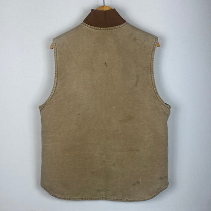 【現状渡し品】【メンズ】 Carhartt カーハート DUCK VEST ダック ベスト ライトアウター 145-260123-yy-01-fuz サイズ：M カラー：ベージュ 万代Net店