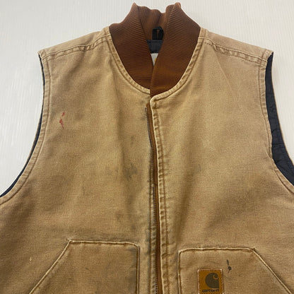 【現状渡し品】【メンズ】 Carhartt カーハート DUCK VEST ダック ベスト ライトアウター 145-260123-yy-01-fuz サイズ：M カラー：ベージュ 万代Net店
