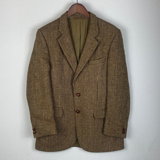 【現状渡し品】【メンズ】 HARRIS TWEED ハリスツイード TAILORED JACKET テーラードジャケット ライトアウター 145-260123-yy-11-tei サイズ：不明 カラー：ブラウン 万代Net店