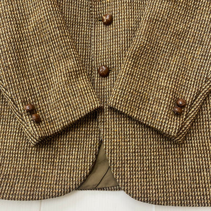 【現状渡し品】【メンズ】 HARRIS TWEED ハリスツイード TAILORED JACKET テーラードジャケット ライトアウター 145-260123-yy-11-tei サイズ：不明 カラー：ブラウン 万代Net店