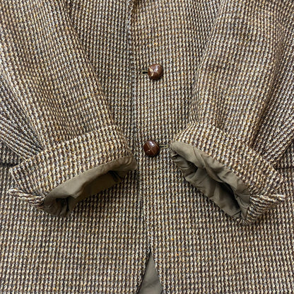 【現状渡し品】【メンズ】 HARRIS TWEED ハリスツイード TAILORED JACKET テーラードジャケット ライトアウター 145-260123-yy-11-tei サイズ：不明 カラー：ブラウン 万代Net店